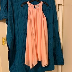 White House Black Market Peach Midi Dress